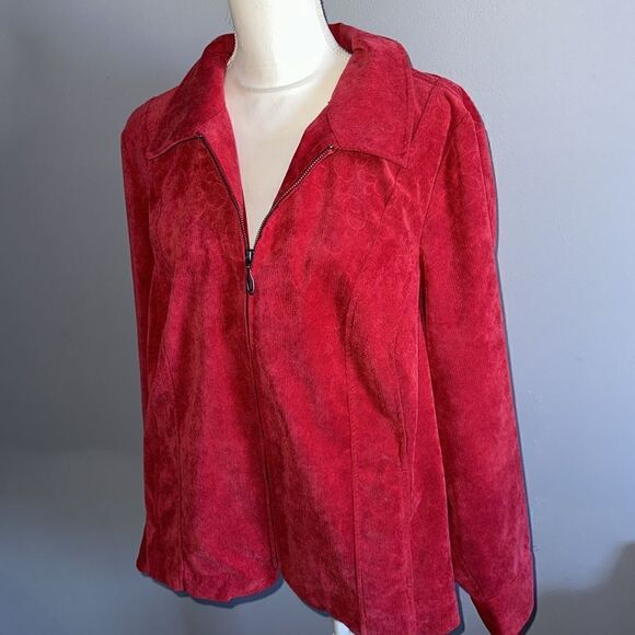 CJ Banks Red Corduroy Jacket! - Picture 2 of 9